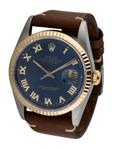 rolex oyster perpetual datejust leather strap|genuine rolex leather straps.